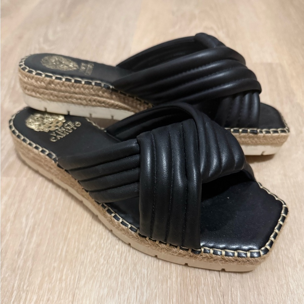 Vince Camuto Black Slides